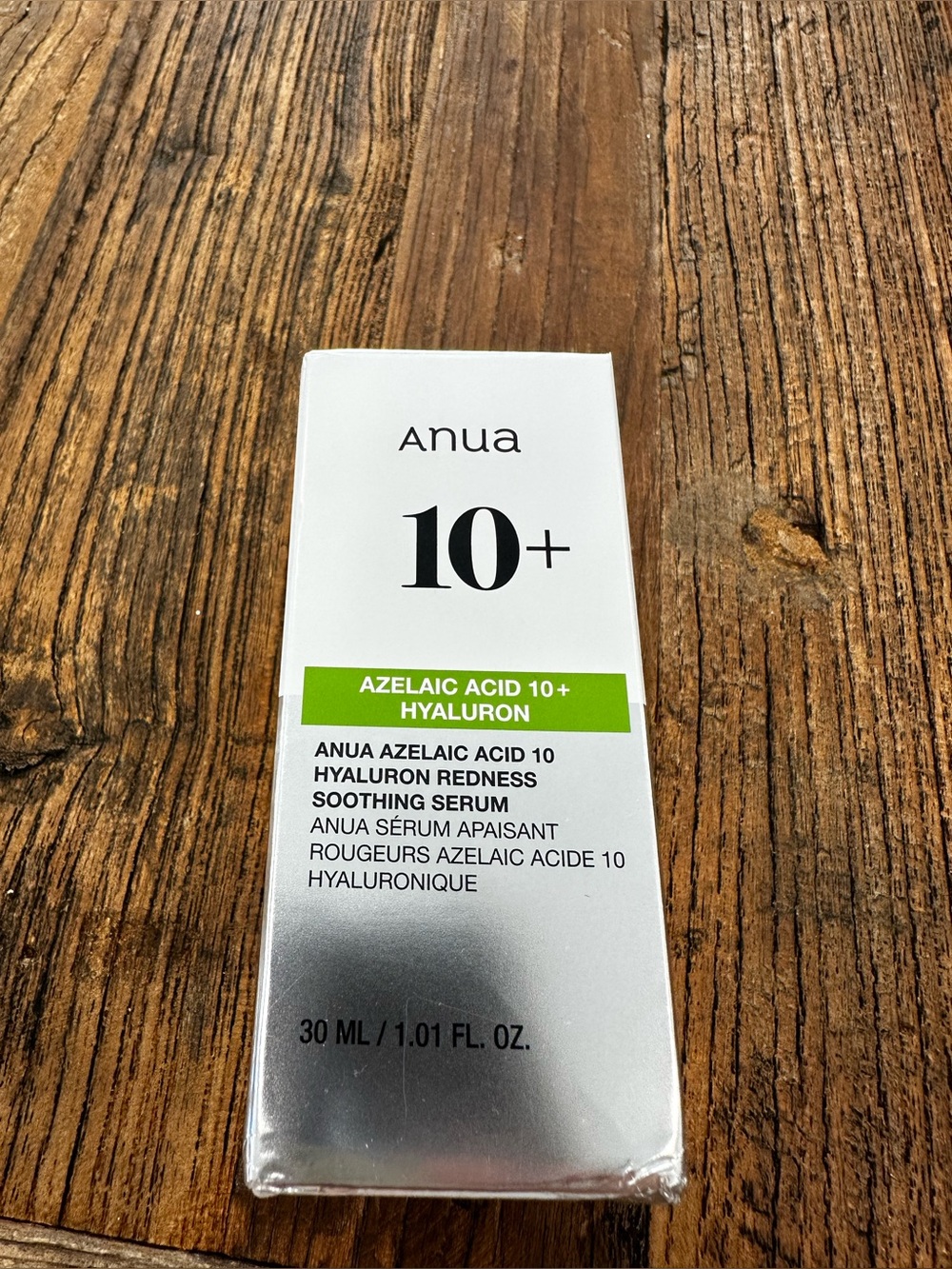 Anua 10+ Azelaic Acid & Hyaluron Redness Soothing Serum — White/Green